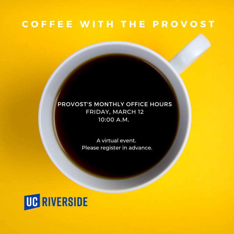 Coffee with the Provost  - Provost's office Hours Flier