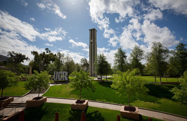 UCR Campus Sign and Belltower