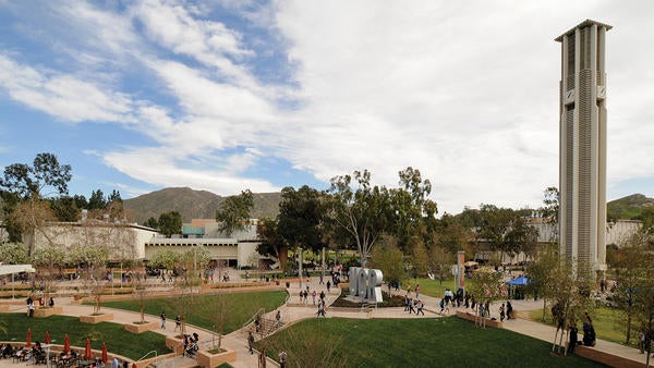 UCR Campus including bell tower UCR Campus including bell tower