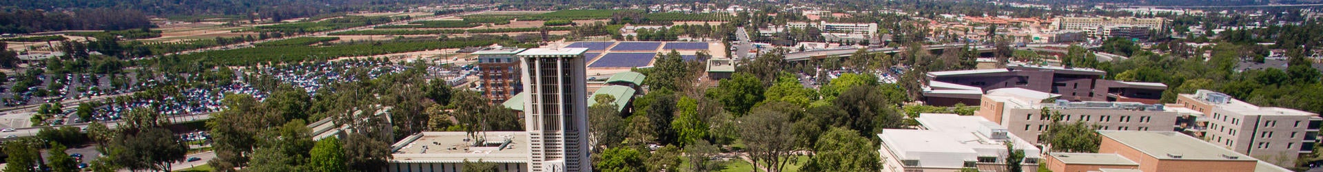 UCR Aerial Photo of Belltower and campus